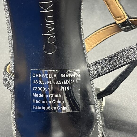 Calvin Klein Crewella heel womens 8.5 sparkle glitter party cocktail city - Picture 8 of 8
